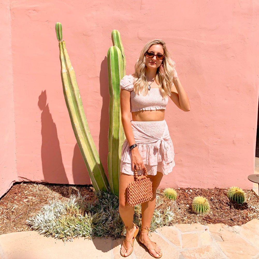 Floral to piece skirt set